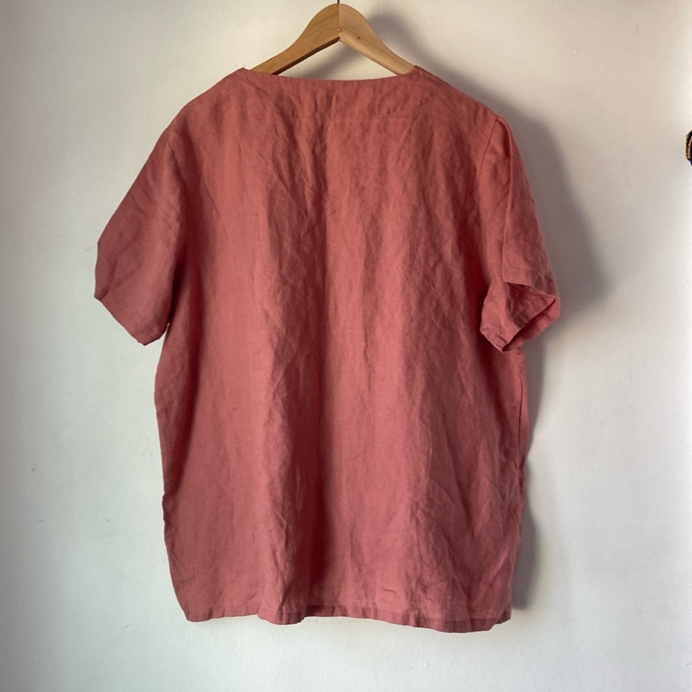 Bed Threads L Linen V Neck Top - Picture 5 of 14